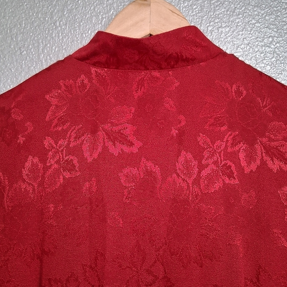 Vintage D.J. Summers Red Embossed Zip Up Jacket   Size 4P - Picture 12 of 13